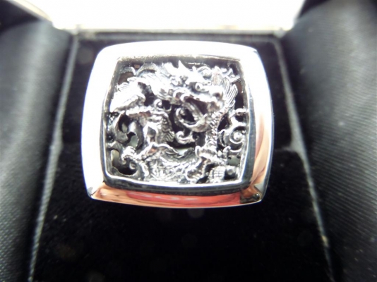 แหวนเงินมังกร 925