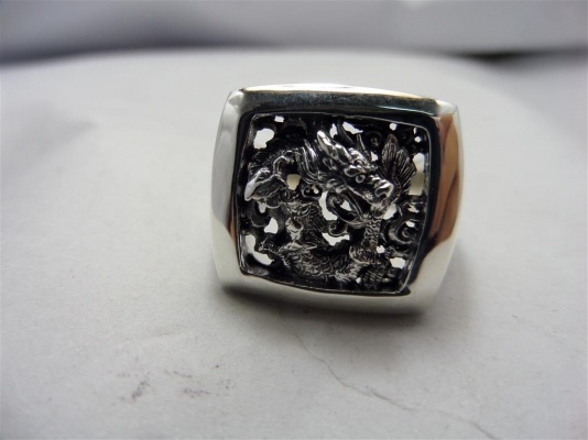 แหวนเงินมังกร 925