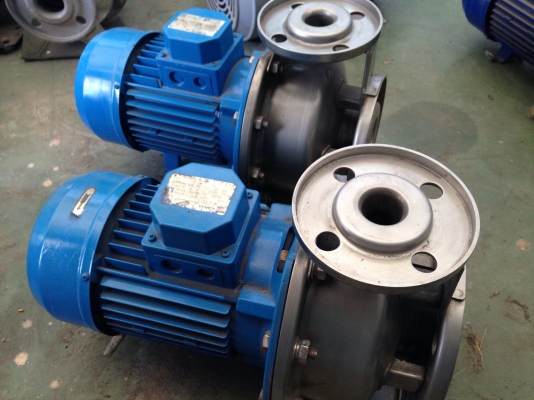 ขายปั้มน้ำหอยโข่งหัววแตนเลส Ebara 2HP. 380V 2800RPM. สภาพสวย วิ่งนิ่ม พร้อมใช้งาน