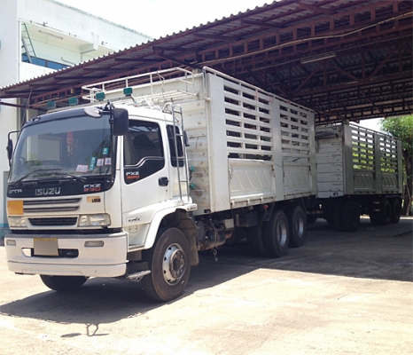 ฝากขาย รถพ่วง22ล้อ ISUZU DECA 320 ยูโรทู ปลายปี49 แมคโหลด กระสามมิตรไม่ดัมพ์คอกสูง ตัวแม่หัวคัสซีก็ขายครับ