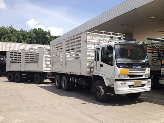 ฝากขาย รถพ่วง22ล้อ ISUZU DECA 320 ยูโรทู ปลายปี49 แมคโหลด กระสามมิตรไม่ดัมพ์คอกสูง ตัวแม่หัวคัสซีก็ขายครับ