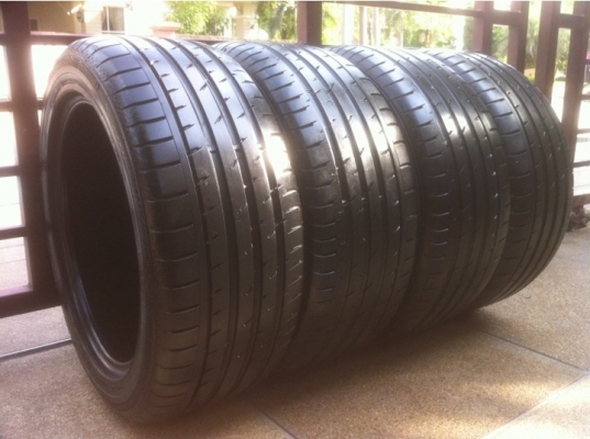 ยาง Continental สัญชาติเยอรมัน วิ่งนุ่มเงียบ เบอร์ 245 45 17 ปี11 ลงพื้นปี13 ดอกเยอะ