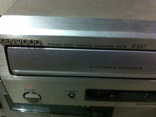 เครื่องเล่นตลับเทปแบบถาดเลื่อนเข้า-ออก KENWOOD จากญี่ปุ่น เทสลองต่อทดสอบการทำงานตามภาพ