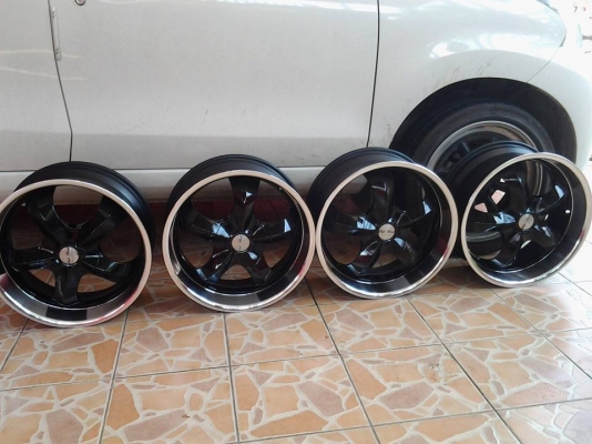 ขอบ 17*7.5 / 4*100 off40 ทำสี ปัดเงาใหม่วิ้ง ๆ ขายพร้อมส่ง 6800 สนใจ 085 0227371