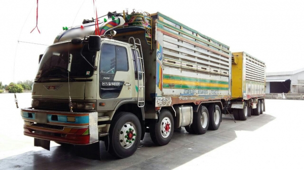 ขายรถพ่วง 24 ล้อ แม่-ลูก กระบะเนียมคอกเกษตรดั้ม HINO FM3M วางเครื่อง.P11C -320 แรง เกียร์เดิม มีสโล รถสวย ราคา.คุยต่อรองกันได้ครับ
