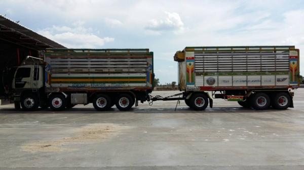 ขายรถพ่วง 24 ล้อ แม่-ลูก กระบะเนียมคอกเกษตรดั้ม HINO FM3M วางเครื่อง.P11C -320 แรง เกียร์เดิม มีสโล รถสวย ราคา.คุยต่อรองกันได้ครับ