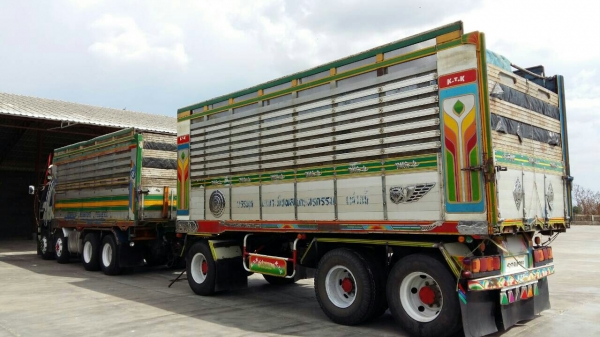 ขายรถพ่วง 24 ล้อ แม่-ลูก กระบะเนียมคอกเกษตรดั้ม HINO FM3M วางเครื่อง.P11C -320 แรง เกียร์เดิม มีสโล รถสวย ราคา.คุยต่อรองกันได้ครับ