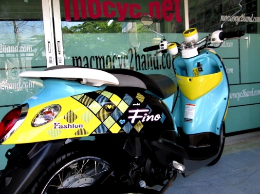 Fino ลายแฟร์ชั่น สีเหลืองดำฟ้า รถเดือน ม ค. ปี 58  ไมล์ 3 พันโล สภาพสวย ฟรีโอน ((รูปแทน)) แถม 4 รายการ 26900