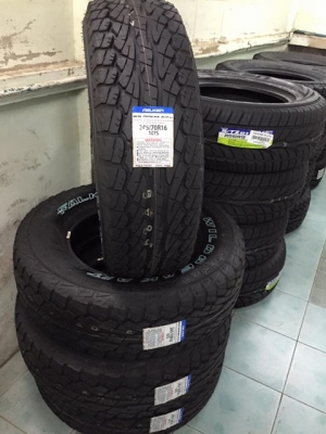 ลดราคาพิเศษ .ยางใหม่ ปี 14 ขนาด 245/70R16 ดอกAT ตัวหนังสือขาว