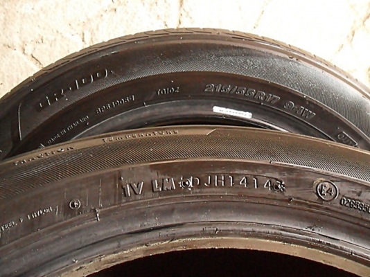 ยางขอบ17 บริดสโตน215-55 R17ลงพื้นปลายปี14(4เส้น4,900บ)นิ่มๆ สดมาก ยางขอบ17 บริดสโตน215-55 R17ลงพื้นปลายปี14(4เส้น4,900บ)นิ่มๆ สดมาก