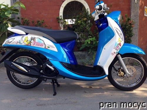 fino fiหัวฉีด รุ่นfashionสีขาวฟ้าน้ำเงิน ปี2014 ไมล์เเท้ๆ5664กม.