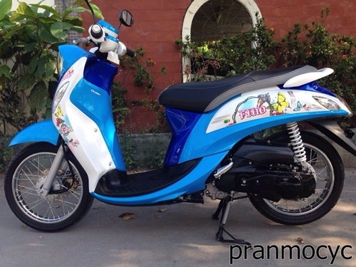 fino fiหัวฉีด รุ่นfashionสีขาวฟ้าน้ำเงิน ปี2014 ไมล์เเท้ๆ5664กม.