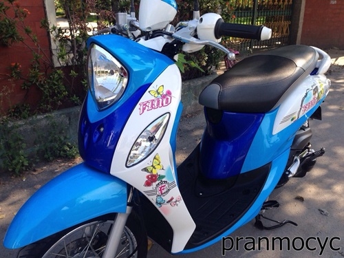 fino fiหัวฉีด รุ่นfashionสีขาวฟ้าน้ำเงิน ปี2014 ไมล์เเท้ๆ5664กม.