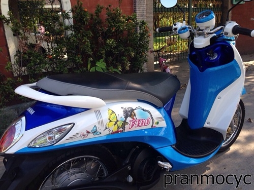 fino fiหัวฉีด รุ่นfashionสีขาวฟ้าน้ำเงิน ปี2014 ไมล์เเท้ๆ5664กม.