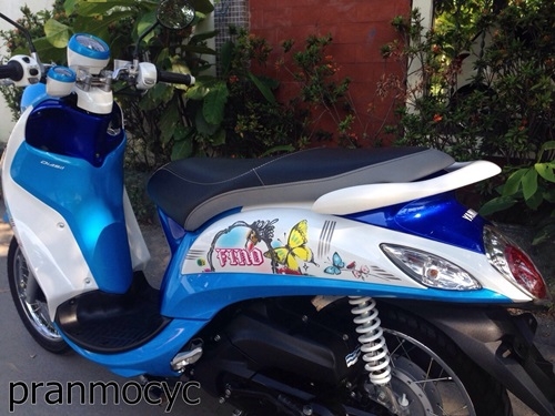 fino fiหัวฉีด รุ่นfashionสีขาวฟ้าน้ำเงิน ปี2014 ไมล์เเท้ๆ5664กม.