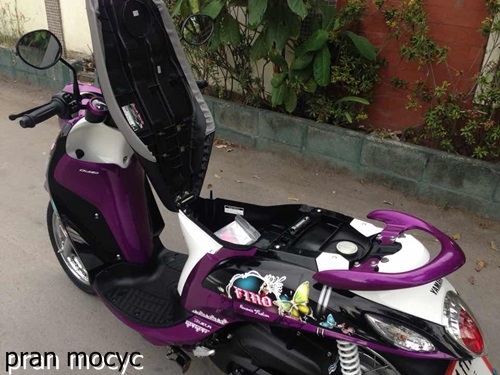 ขาย fino-fiหัวฉีด รุ่นFashionสีดำม่วงขาว รถปี2014 ไมล์เเท้4,432กม.