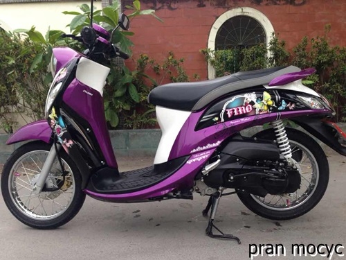 ขาย fino-fiหัวฉีด รุ่นFashionสีดำม่วงขาว รถปี2014 ไมล์เเท้4,432กม.