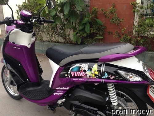 ขาย fino-fiหัวฉีด รุ่นFashionสีดำม่วงขาว รถปี2014 ไมล์เเท้4,432กม.