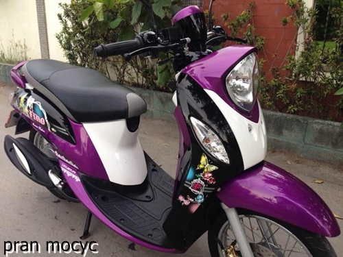 ขาย fino-fiหัวฉีด รุ่นFashionสีดำม่วงขาว รถปี2014 ไมล์เเท้4,432กม.