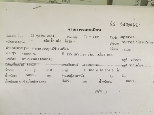 FRR   210 แรง  ปี 54    ยาว 5.69 เมตร รถตามภาพ  ราคา  1,150,000 บาท