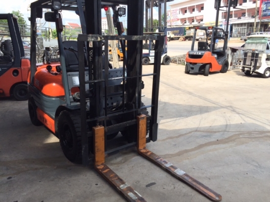 ขายฟอร์คลิฟต์ TOYOTA 42-6FG25 , เสายกสูง 4 เมตร, เกียร์ AT ,ใช้งาน 2 ระบบ,ใช้งานมา 1700 ช.ม เดิมแท้จากญี่ปุ่น !!!! ( SPECS JAPAN )