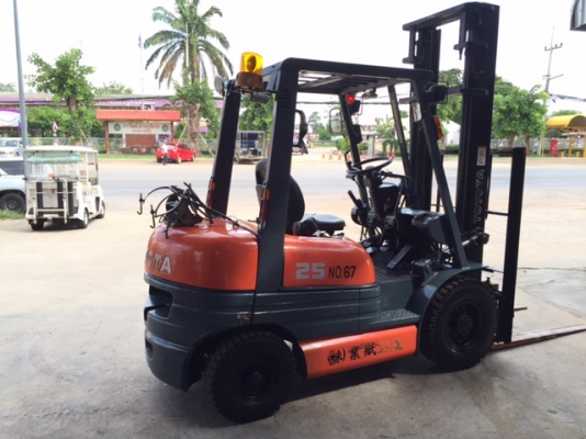 ขายฟอร์คลิฟต์ TOYOTA 42-6FG25 , เสายกสูง 4 เมตร, เกียร์ AT ,ใช้งาน 2 ระบบ,ใช้งานมา 1700 ช.ม เดิมแท้จากญี่ปุ่น !!!! ( SPECS JAPAN )