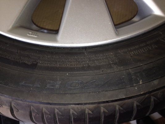 ขายล้อแม็ก Accord G9 2.0 ขอบ17 พร้อมยาง Micheline 225 50 17 ปี 2013