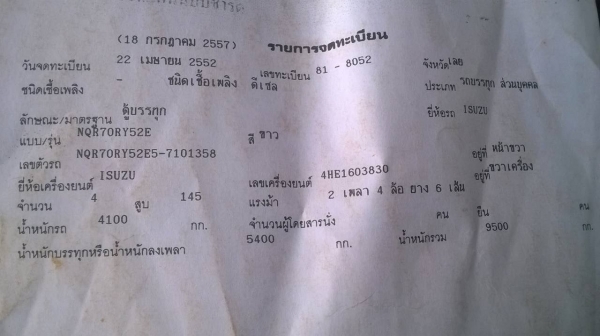 ขาย 6 ล้อ NQR 150 ออกห้างมือเดียวปี 52 ยาว 5.50 เมตร คัสซีสวยตลอดเส้น วิ่งน้อย แอร์เย็นเฉียบ ทะเบียนพร้อมโอนครับ