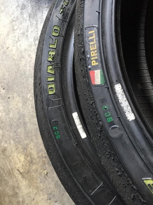 Pirelli super corsa สายฟ้า ดอกเต็ม ๆ 120/70/17- 180/55/17 ปี 14