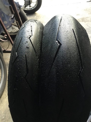 Pirelli super corsa สายฟ้า ดอกเต็ม ๆ 120/70/17- 180/55/17 ปี 14