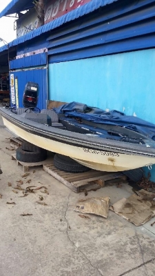 เครื่อง Mercury 115HP มือสองญี่ปุ่น แถมเรือแบสนำเข้าญี่ปุ่นไปด้วย