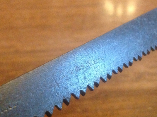 ขายเลื่อยรู Antique Vintage ผลิตปี Oct 31, 1878 อายุ 137 ปี