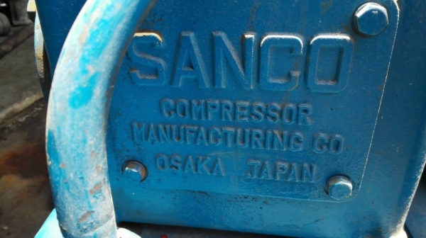 Sale>>ปั้มลม sanco made in japan 2 สูบ 260 ลิตร (ไม่มีมอเตอร์)