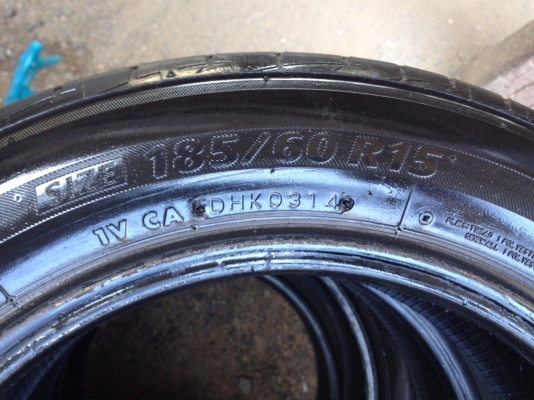 ยางบริดจสโตน 185 60R15ปี2014สวยๆ ยางบริดจสโตน 185 60R15ปี2014สวยๆ