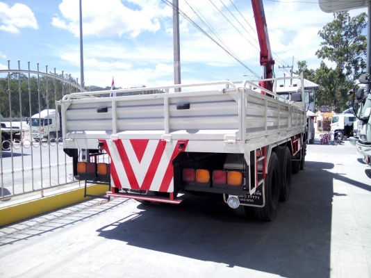 ขายรถ 12 ล้อกะบะติดเครน 5 ตัน 6 ปลอก HINO รุ่น 1J เครื่องยนต์ 212 แรงม้า