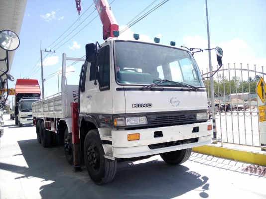 ขายรถ 12 ล้อกะบะติดเครน 5 ตัน 6 ปลอก HINO รุ่น 1J เครื่องยนต์ 212 แรงม้า