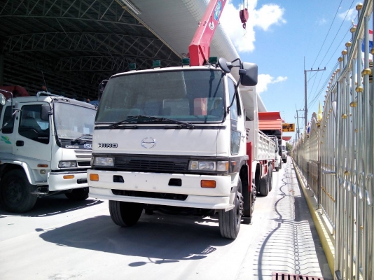 ขายรถ 12 ล้อกะบะติดเครน 5 ตัน 6 ปลอก HINO รุ่น 1J เครื่องยนต์ 212 แรงม้า