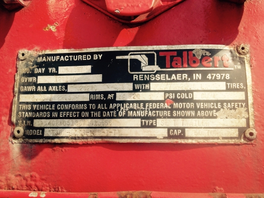 หางเทรลเลอร์ 1997 Talbert T3DW50SAHRG1T1 50 Ton/ Lowboy สภาพดีพร้อมใช้งาน เอกสารพร้อม เครื่องจักรนำเข้าจากต่างประเทศ สนใจติดต่อ 081-981-9339 (คุณบุ๋ม)