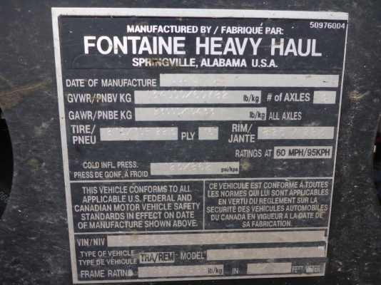 หางเทรลเลอร์ 2014 FONTAINE MAGNITUDE 55MX 55 Ton Lowboy สภาพดีพร้อมใช้งาน เอกสารพร้อม เครื่องจักรนำเข้าจากต่างประเทศ สนใจติดต่อ 081-981-9339 (คุณบุ๋ม)