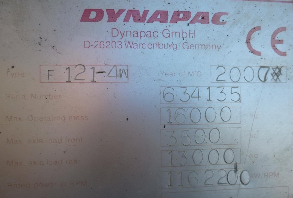 รถปูยาง 2007 Dynapac F121-4W Asphalt Paver สภาพดีพร้อมใช้งาน เอกสารพร้อม เครื่องจักรนำเข้าจากต่างประเทศ สนใจติดต่อ 081-981-9339 (คุณบุ๋ม)