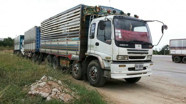 ขายรถบรรทุก 20 ล้อพ่วงแม่ลูกดัมพ์ ISUZU DECA 270 แรงม้าปี 2547 แม่ 12 ล้อลูก 2 เพลาคอกมิเนียม ราคา 1780000