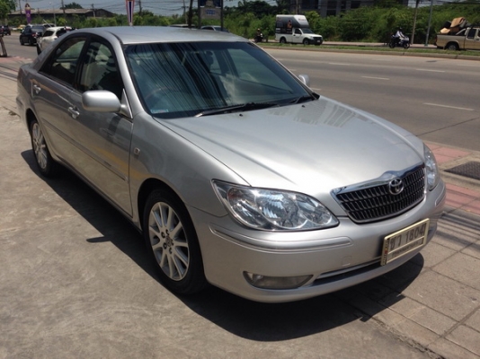 TOYOTA CAMRY ปี 2004 ไมเนอร์เช้นแล้ว ติดแก็ส LPG หัวฉีด รถสวย ARIBAGคู่ เบาะหนังปรับไฟฟ้า ล้อ MAX แอร์เย็น ภายในลายไม้สวย เครื่อง ช่วงล่างดี หน้าหลังเดิมๆ ภายในสภาพสวย รถพร้อมใช้งาน สีสวย จัดไฟแนนได้