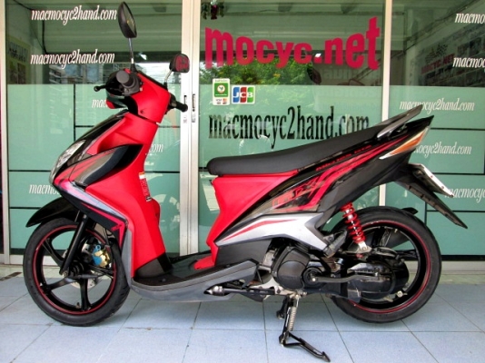 MIO 125 สีดำแดง ลายgtx คาร์บู ตัวท็อปล้อแมกซ์  รถเดือน กรกฏาคม ปี 54 ไมล์ 2 หมื่นโล แถม 4 รายการ 20900