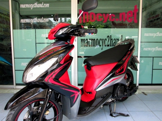 MIO 125 สีดำแดง ลายgtx คาร์บู ตัวท็อปล้อแมกซ์  รถเดือน กรกฏาคม ปี 54 ไมล์ 2 หมื่นโล แถม 4 รายการ 20900