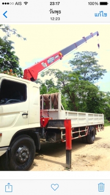 ขาย รถ 6 ล้อ HINO ติดเครน UNIC 5 ตัน 5 ท่อน