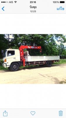 ขาย รถ 6 ล้อ HINO ติดเครน UNIC 5 ตัน 5 ท่อน