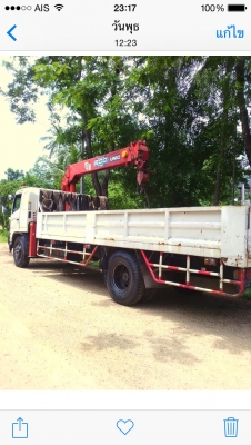 ขาย รถ 6 ล้อ HINO ติดเครน UNIC 5 ตัน 5 ท่อน