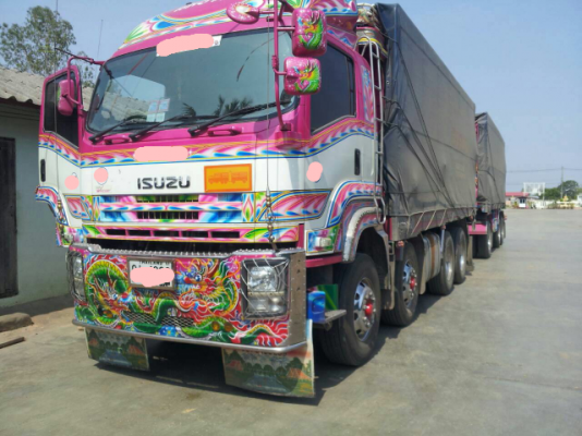 ขายรถบรรทุก 24 ล้อพ่วงแม่ลูกดัมพ์ ISUZU DECA 360 แรงม้าปี 2554-2555 ลูกพ่วงมิเนียมอู่ส.สมบัติ ราคา3100000