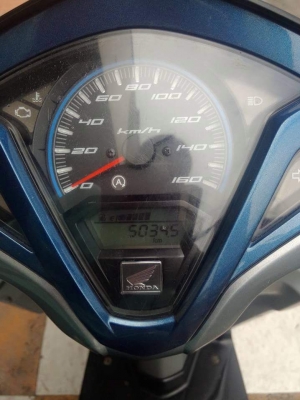 Honda Click 125 i รถปลายปี 2555 รุ่น idling stop (ล้อแม็กซ์แท้) ตัวท๊อป สีน้ำเงินเทา รถสวยมากๆ