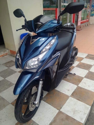 Honda Click 125 i รถปลายปี 2555 รุ่น idling stop (ล้อแม็กซ์แท้) ตัวท๊อป สีน้ำเงินเทา รถสวยมากๆ